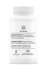 Thorne Riboflavin 5'-Phosphate supplement bottle, suggested use instructions, gluten-free, USA-made.